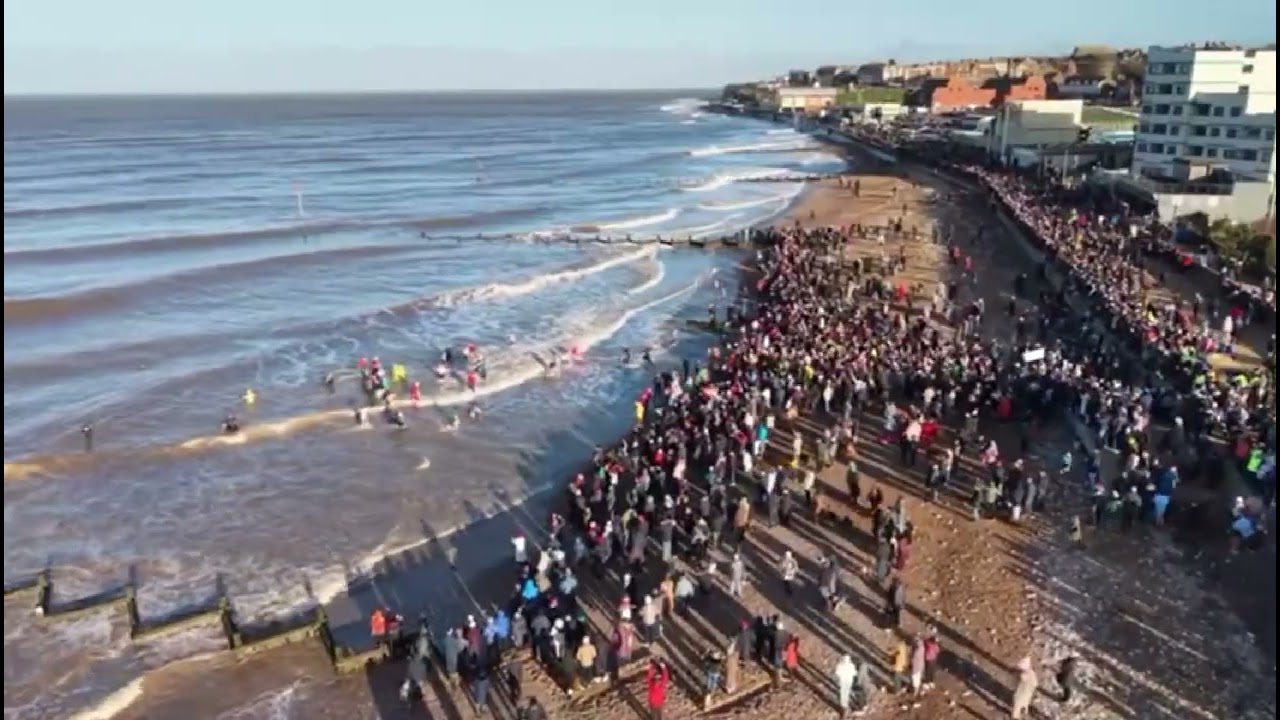 'Water' great morning! The sun shines for Hunstanton's famous Christmas Day Charity Swim