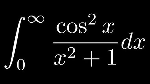 Feynman Integration Example 54 - Integral from 0 to ∞ of cos^2(x)/(x^2+1) dx