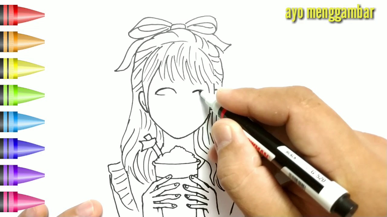 MUDAHNYA ,ayo belajar cara menggambar Gadis Anime dan ...