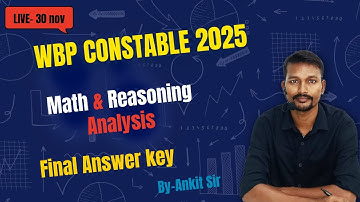 West Bengal Police Constable Math and Reasoning Analysis 2025