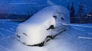 WINTER STORM Survival in a VAN | Heavy Snowstorm Winter Camping