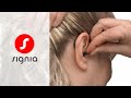 How to insert pure chargego ax in the ear  signia hearing aids