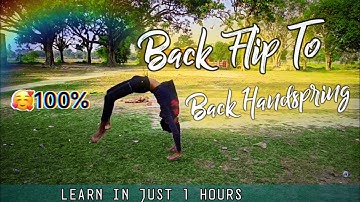 How to learn just in 1 hour back handspring tutorial in Hindi | very easy..
