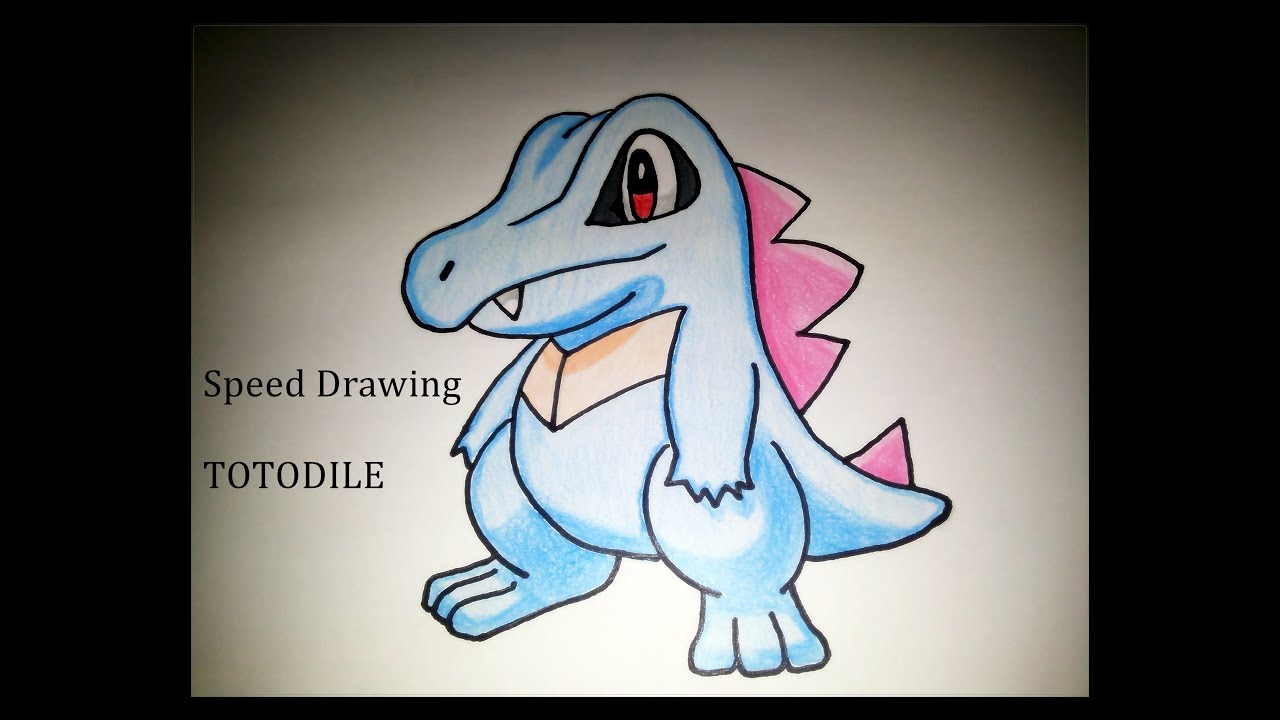 Uncategorized How To Draw Totodile speed drawing totodile pokemon how to draw youtube