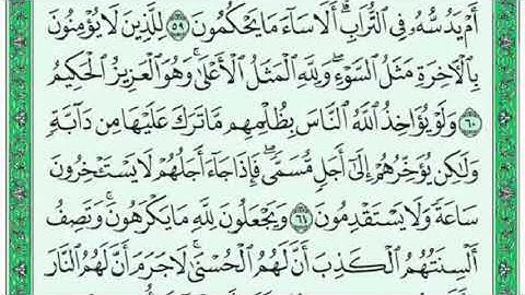 تكرار الوجه السابع من سورة النحل كل آية ٣مرات للشيخ فارس