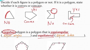 Classifying a polygon as convex, concave, or regular