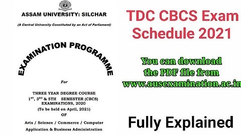 TDC #CBCS_Exam Schedule 2021 | 1st, 3rd & 5th Sem 🔥 #Assam_University Silchar | Pranoy_Roy