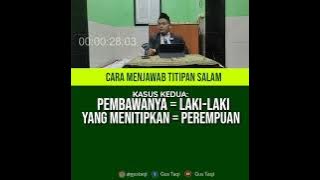 Cara menjawab titipan salam