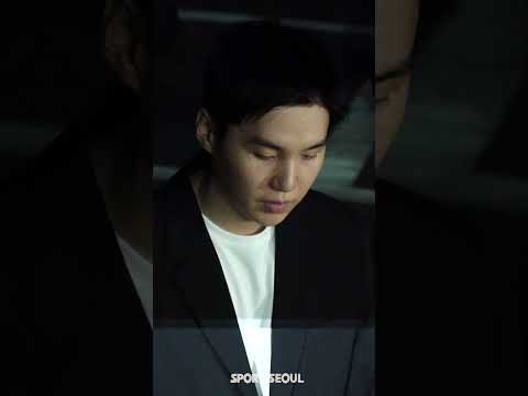 죄송 또 죄송...경찰 출석 슈가, 수척해진 모습