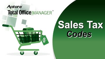 How to Create Sales Tax Codes in Total Office Manager