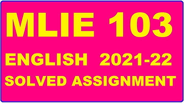 MLIE 103 Solved Assignment 2021-22 in ENGLISH,  Whatsapp For Pdf  9992290905.