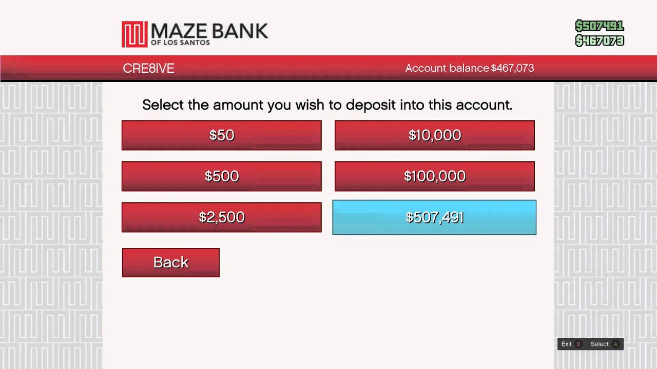 GTA 5 XBOX ONE GAMEPLAY DEPOSITING 500,000 INTO MY BANK ACCOUNT! YouTube