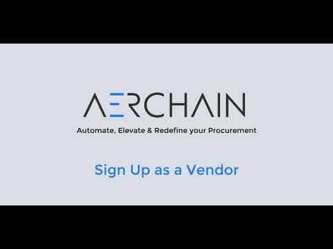 Signup as a Vendor - video from Aerchain