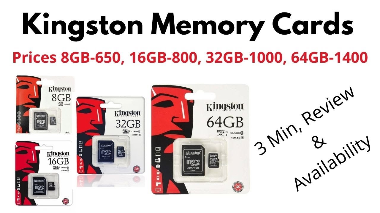 Kingston Memory Cards 8GB 16GB 32GB 64GB Price Review Availability in