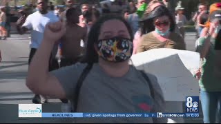 George Floyd protest taking place on Las Vegas Strip