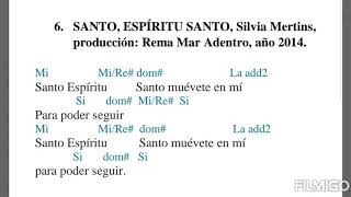 Video voorbeeld van "Santo, Espíritu Santo, Silvia Mertins (con acordes)"