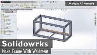 Solidworks Weldment Tutorial Making Table Frame (Basic)