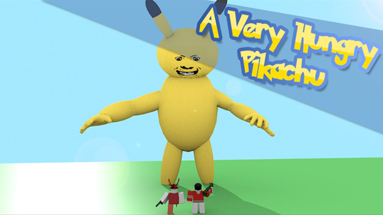 Roblox A Very Hungry Pikachu - waving pikachu roblox