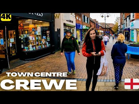Walk in CREWE  ENGLAND Town Centre | Halloween Weekend