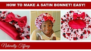 How to make a satin bonnet! | Kids Natural Hair Care