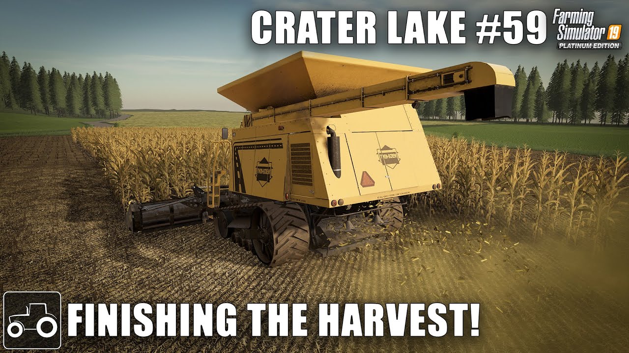 Harvesting Corn, Spreading Manure & Sowing Canola - Crater Lake #59 Farming Simulator 19 Timelapse