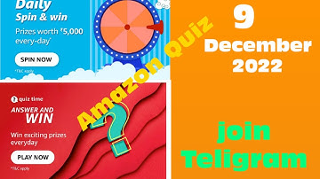 Amazon Quiz Answer Today | 9 December 2022 | Amazon Daily Funzone Quiz Answer Today | Tech Mental |