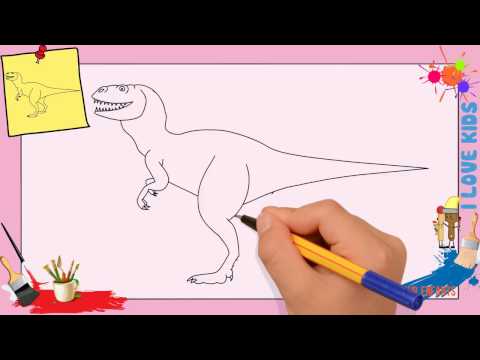 Vidéo: Comment Dessiner Un Dinosaure Par étapes à La Gouache (Master Class Pour Enfants)