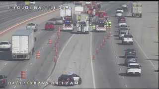 Crash on I-10 West at Joe Battle Boulevard brings traffic to a snarl