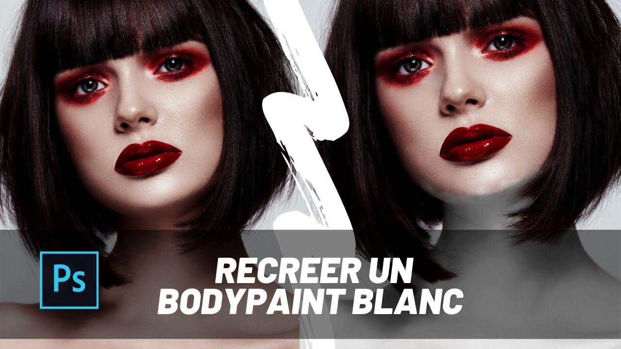 CREER une PEAU BLANCHE avec PHOTOSHOP (digital makeup) - YouTube