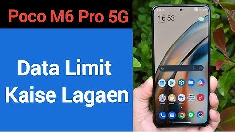 How to set data usege, Poco M6 pro 5G me data limit Kaise lagaen