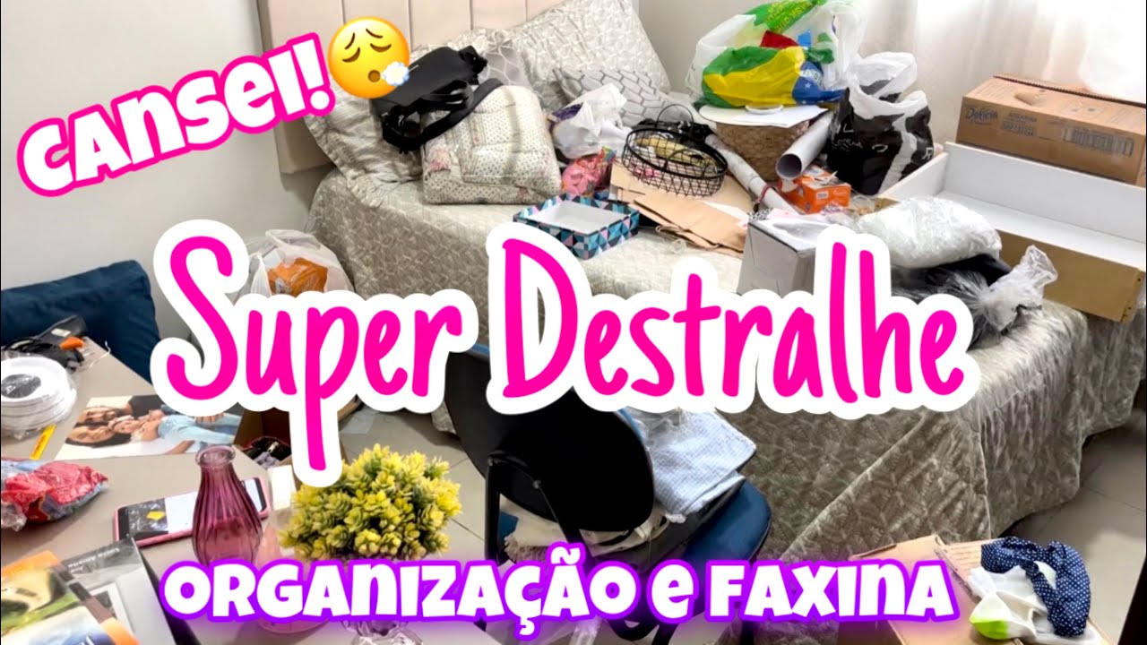 24 HORAS DE DESTRALHAMENTO E FAXINA NO QUARTO| NÃO AGUENTAVA MAIS TANTA BAGUNÇA 😳