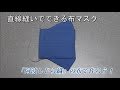 直線縫いで作る布マスク―阿波しじら織の布で作ろう―