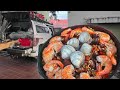 Making Seafood Paella out of the Back of my Truck