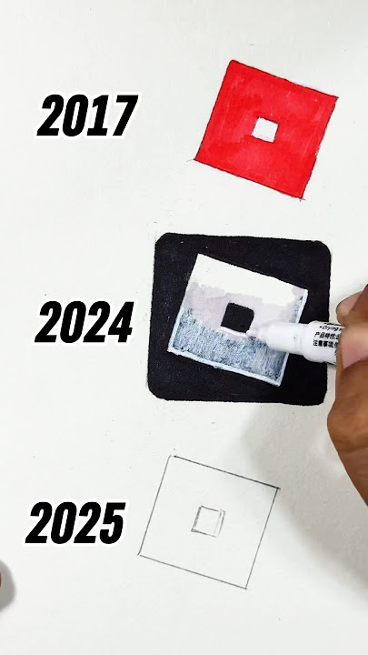 Roblox Logo 2017-2025 #drawing #art #shorts #roblox #roblox2025