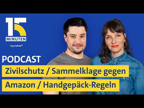 Zivil- und Katastrophenschutz / Klage gegen Amazon Prime / Handgep&auml;ck-Regeln | "15 Minuten"

Unsere Infos heute:

(00:00:00) Themen&uuml;bersicht

(00:00:56) Neue Pl&auml;ne f&uuml;r Zivil- und Katastrophenschutz
Bundesinnenminister Alexander Dobrindt (CSU) plant ein Milliardenprogramm f&uuml;r den Zivil- und Katastrophenschutz. So sollen Bund und L&auml;nder besser bei Naturkatastrophen, Angriffen oder Anschl&auml;gen vorbereitet und einsatzf&auml;hig sein.

#Zivil #und #Katastrophenschutz #Klage #gegen