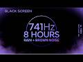 Fall Asleep in Minutes | 741Hz Black Screen | 8 Hours | Cleanse Toxins &amp; Awaken Intuition