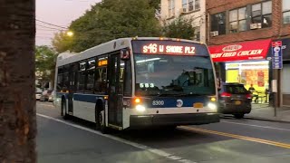 West Shore Plaza Bound 2016 Novabus LFS 8300 S46 Bus Arriving & Leaving At Victory Blvd & Brook St