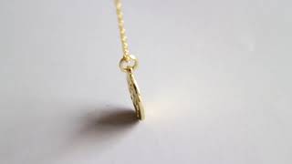 S925 Sterling Silver Christian Necklace，  Vintage IP Gold virgin Mary tag Clavicle necklace