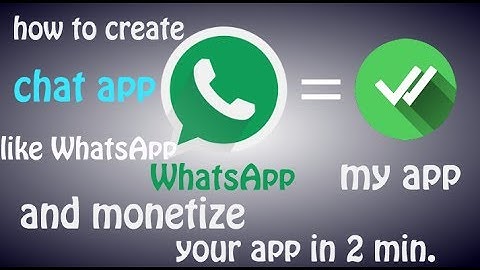 How to create chatting app like WhatsApp || create apps in smart phone || and earn money