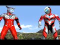 ULTRAMAN GEED SOLID BURNING & GEED PRIMITIVE TAG TEAM - ULTRAMAN FIGHTING EVOLUTION 3