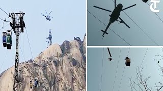 Watch: Air Force rescues 40 tourists after Jharkhand cable car mishap screenshot 2