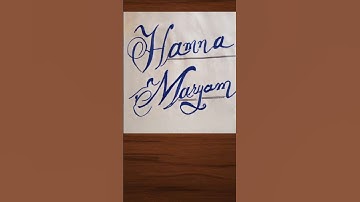 Hamna and Maryam name calligraphy#calligraphy #calligraphyart #calligrphylearning