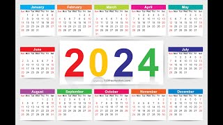 2024 Calendar Free Download | 123FreeVectors