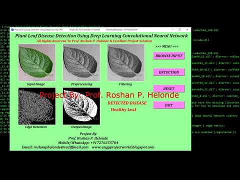 Plant Disease Detection Using Deep Learning CNN Python Code || Leaf Disease Classification