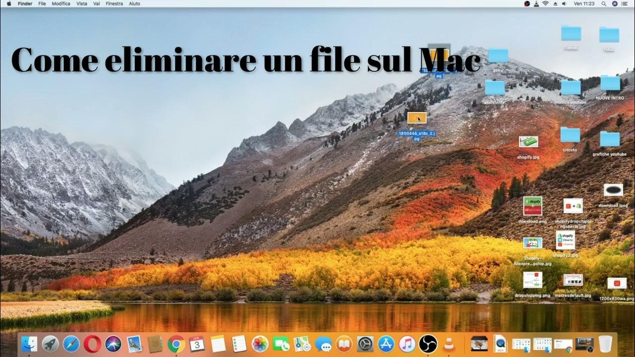 Come eliminare un file sul Mac apple Os - YouTube