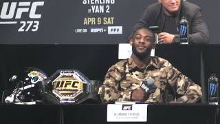Aljamain Sterling Vs Petr Yan UFC 273 Press Conference Trash Talk Highlights