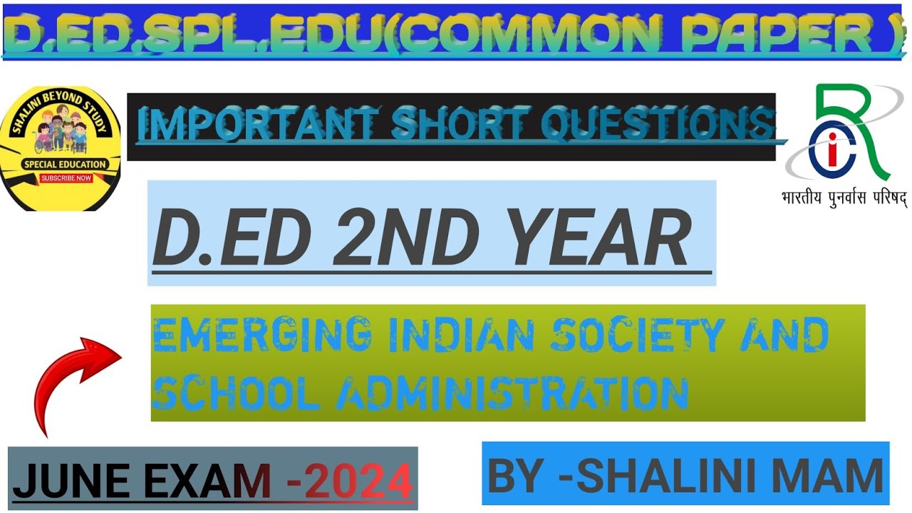 EMERGING INDIAN SOCIETY AND SCHOOL ADMINISTRATION||ONE LINEAR IMPORTANT FACT REVISION||2ND YEAR ||☝️