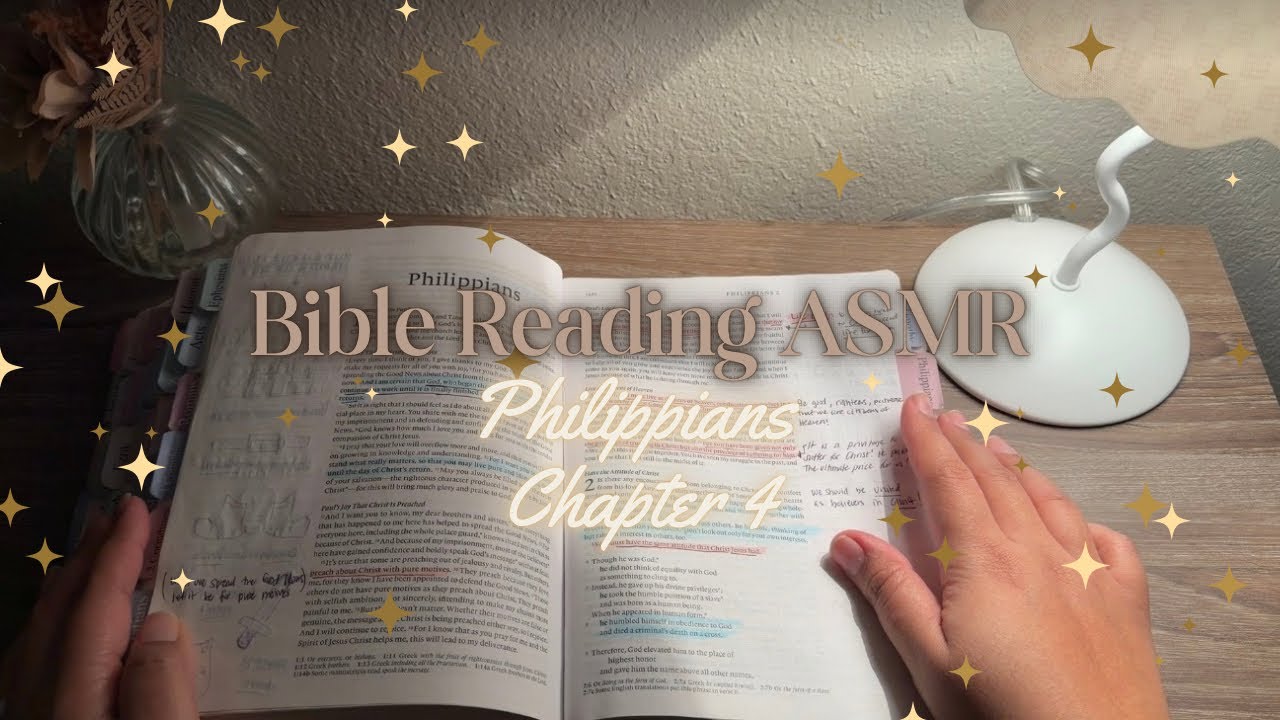 Christian ASMR | Bible Reading ASMR | Whispering Philippians 4 | Gentle ASMR Triggers 