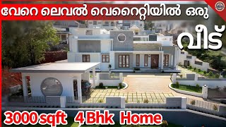 ഗൃഹനാഥൻ സ്വയം പണിത 3000 sqft 4 Bhk Modern Contemporary Home|Home tour malayalam|Home|Homedetailed
