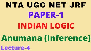 Anumana(Inference) | Major, Minor and Middle Term | Indian Logic | Paper-1 | NTA UGC NET JRF and SET